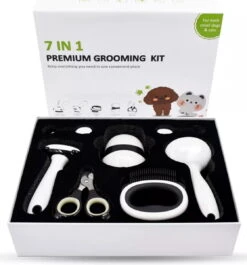 Verzorgingsset – Kat En Hond – 7delig – Kammen – (Massage)Borstel – Nagelschaar – Nagelvijl