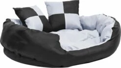 VidaXL Hondenkussen Omkeerbaar En Wasbaar 85x70x20 Cm Grijs En Zwart